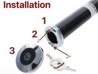 Alle - bouchon de réservoir d'essence à clé, Citroën 2CV, Dyane, DS, HY, refabrication, chrom