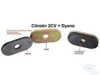Citroen-2CV - rondelle plastique, Citroën 2cv, plaquette en métal entretoise de forme ovale pour la fi