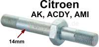 Citroen-2CV - axe d'amortisseur,  AK400, Ami 6 (en partie), Ami 8, diamètre 14mm, refabrication