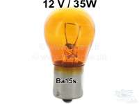 Sonstige-Citroen - ampoule 12volts, culot Ba15s, 35 Watt, couleur orange pour clignotants à cabochon blanc (