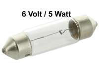 Citroen-DS-11CV-HY - ampoule 6volts, ampoule navette, 5 Watt, dimensions:11x38mm, SV8,5
