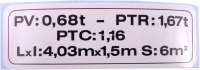 citroen 2cv autocollant plaque tare tarage acadiane acdy P16353 - Photo 1