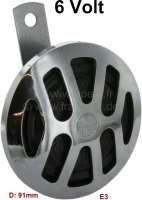Citroen-2CV - klaxon 6 volts, universel, diamètre 91mm, homologation E3