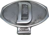 Citroen-2CV - plaque D en fonte d'aluminium poli, avec socle à visser, toutes voitures de collection