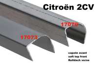 baguette aluminium entre pare-brise et capote, Citroën 2CV, spécifique pour