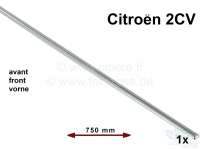 Citroen-2CV - baguette de porte avant, Citroën 2CV, refabrication en aluminium poli, plus mat que la pi