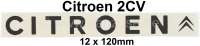 Citroen-2CV - monogramme (autocollant), Citroën 2cv, CITROEN sur enjoliveur de charnière de malle arri