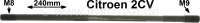 Citroen-2CV - goujon bloc moteur-culasse 2CV6 longueur: 240mm