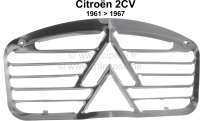 Citroen-2CV - calandre, Citroën 2CV de 1961 à 1967, calandre aluminium avec double chevron, refabricat