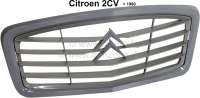 Citroen-DS-11CV-HY - calandre, Citroën 2cv, calandre en plastique gris, bord gris, refabrication