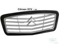 Citroen-2CV - calandre, Citroën 2cv, calandre en plastique gris, bord noir, refabrication