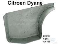 Citroen-2CV - fond de coffre, Citroën Dyane, tôle de réparation de renfort droit entre fond de coffre
