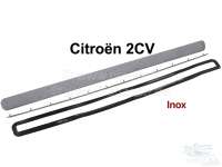Citroen-2CV - volet d'aération sous pare-brise en Inox, 2CV, avec caoutchouc et baguette en aluminium. 