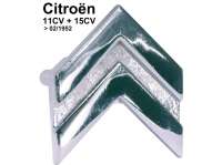 Peugeot - monogramme Citroën (chevrons) au tableau de bord, Traction - 11cv et 15cv jusque 02.1952,
