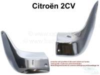 Citroen-2CV - protection anti-gravillons d'aile avant (sabot) sur l'arrière, fonte d'aluminium poli, Ci