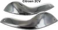 Citroen-2CV - protection anti-gravillons sous clignotant d'aile avant (sabot), fonte d'aluminium poli, 2