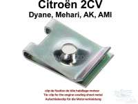Citroen-2CV - clip de fixation de tôle habillage moteur, 2CV (8 par côté, vis ref. 20170)