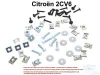 Citroen-2CV - jeu de vis pour réfrigérateur moteur 2CV6. Toutes les vis et clips-écrou pour monter le