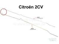 Citroen-2CV - tige de commande d'accélérateur, 2CV 12-14ch.DIN premier modèle