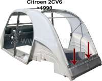 Citroen-2CV - coque habitacle, Citroën 2CV, coque avec façade arrière version oblique et sans ouvertu