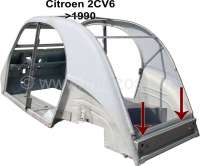 Citroen-DS-11CV-HY - coque habitacle, Citroën 2CV, sans ouverture pour vitre de custode, comme 2cv Spécial à