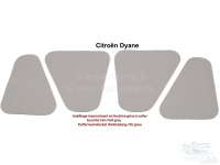 Alle - couvercle de malle arrière, Citroën Dyane, habillage insonorisant en feutrine grise à c