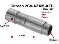 Citroen-DS-11CV-HY - guide soupape adm., 2CV-AZAM, AZU, de 1968 à 1972, diam. int. 8,50mm, ext. 12,55mm, longu