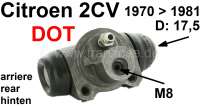 citroen 2cv cylindres frein arriere cylindre roue 111970 a 081981 P13165 - Photo 1