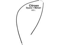 Citroen-2CV - commande de hauteur de phare, Citroën Dyane + Mehari à partir de AM 1978, câble de comm