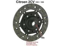 Citroen-2CV - disque d'embrayage, Citroën 2CV de 1955 à 1966, 10 cannelures, diamètre: 160mm, pour em