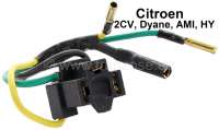Citroen-2CV - fiche pour phare, Citroën 2CV, Dyane, Ami 6, Ami 8, HY, avec les câbles et les fiches r