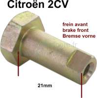 Citroen-2CV - axe de came de réglage des mâchoires de frein avant, 2CV, longueur 21mm