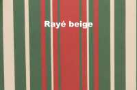 Renault - plage arrière (hamac), Citroën 2CV, tissus marron rayé 1667, beige - brun, rayures roug