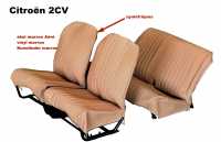 citroen 2cv habillages sieges jeux complets garnitures marron jeu complet P18813 - Photo 1