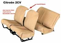 citroen 2cv habillages sieges jeux complets garnitures marron jeu complet P18814 - Photo 1