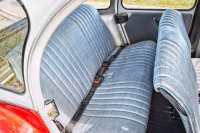 Sonstige-Citroen - garnitures de sièges skai blue Jeans, Citroën 2cv, jeu complet (avant + arrière), banqu
