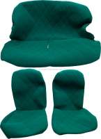 Citroen-2CV - housses de protection de siège, Citroën 2cv, jeu complet (avant et arrière), tissus ver