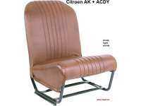 Alle - siège avant complet, Citroën 2cv fourgonnette AK et Acadiane ACDY, siège droit avec gar