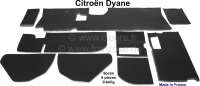 Citroen-2CV - insonorisant de tablier, Citroën Dyane, habillage complet (9pces), Made in France