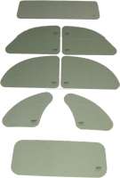 Renault - kit 10 vitres teintées, 2CV, avec marque de conformité, emballées dans caisse en bois. 