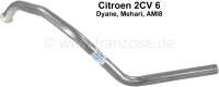 Citroen-2CV - échappement, 2ème partie, Citroën 2CV6, tube en S du pot de détente au silencieux, ref