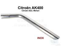 Citroen-2CV - échappement, 4ème partie, Citroën 2CV fourgonnette AK400, tube arrière court en Inox, 