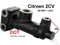 Citroen-2CV - maître-cylindre, 2cv de 05.1967 à 1973, pour simple circuit DOT pour pédale rectangulai