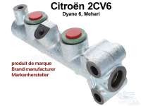 Citroen-2CV - maître-cylindre LHM double circuit, Citroën 2CV de 1981 à 1990 équipées de freins à 