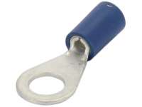 Citroen-2CV - cosse à sertir ronde, diamètre 6mm langue à visser, bleu: pour fil de 2,3 à 5,0mm