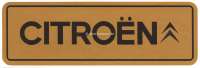 Sonstige-Citroen - monogramme (autocollant), Citroën, couleur or et noir, refabrication, 38x115mm