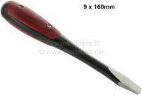 Citroen-2CV - tournevis avec manche en bois, dimensions : 9,0 x 160mm. Outillage de bord d'aspect rétro