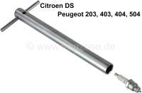 Citroen-DS-11CV-HY - clé à bougies (tube) pour bougies standard de 20,8 mm, longueur 300mm, Citroën DS, Peug