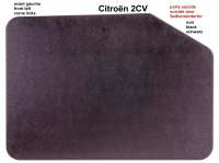 Citroen-2CV - panneau de porte, Citroën 2CV jusque 1961, couleur noir, pour porte suicide avant gauche