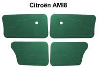 Citroen-2CV - panneau de porte, Citroën Ami8, skai vert, jeu de 4 pces, grand modèle